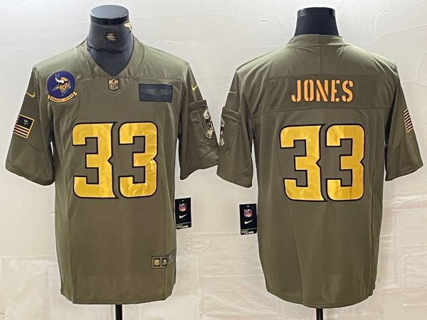 Men Minnesota Vikings #33 Jones Gold 2024 Nike Vapor Untouchable Limited NFL Jersey